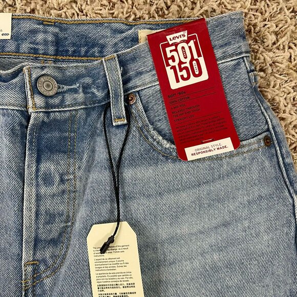 Levi's® Premium 501® 150th Anniversary ‘90s Patchwork Women's Jeans, Size 25x30 - Picture 9 of 16